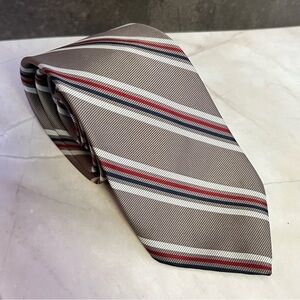 Ketch Striped Gray and Red 55” Tie